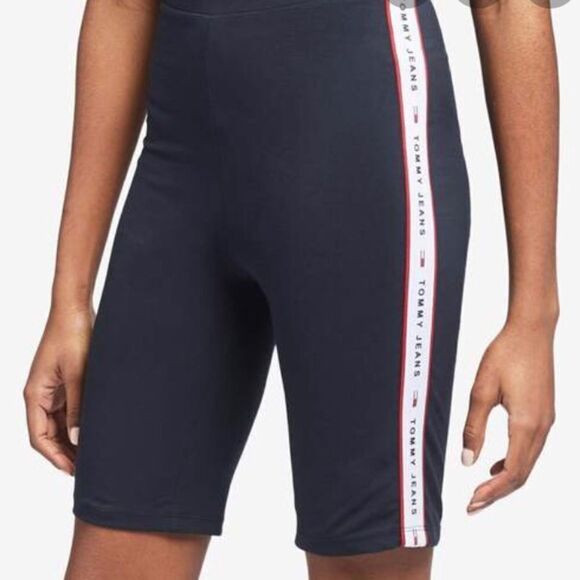 TOMMY HILFIGER TOMMY JEANS LOGO TAPE BIKER SHORTS - Picture 14 of 14